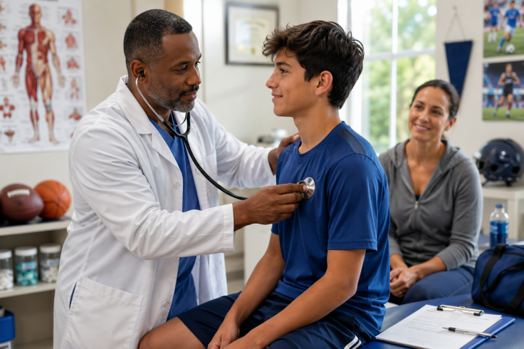 A sports physical early gives families time to address medical
