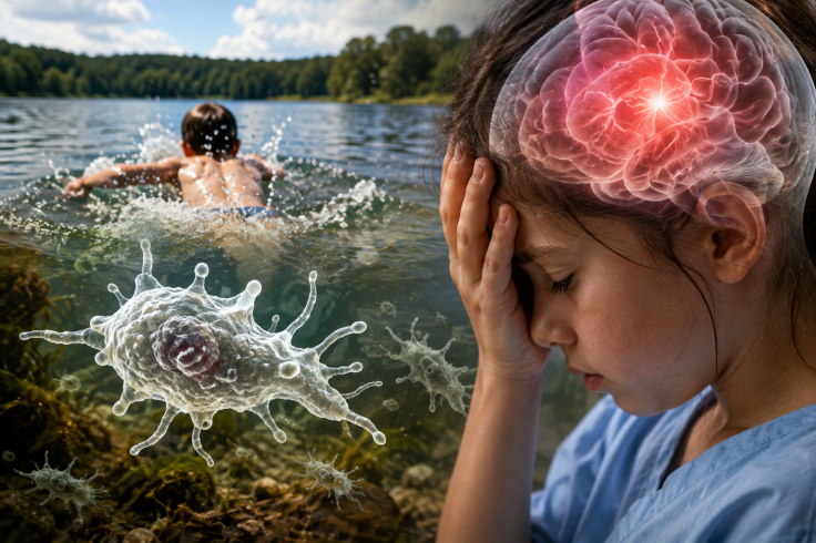 Warm lakes and rivers can provide an environment for Naegleria