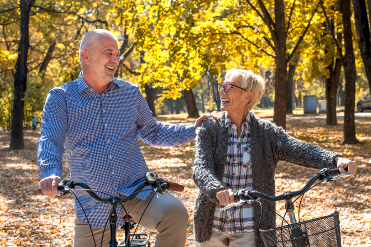 older adults spending time outdoors