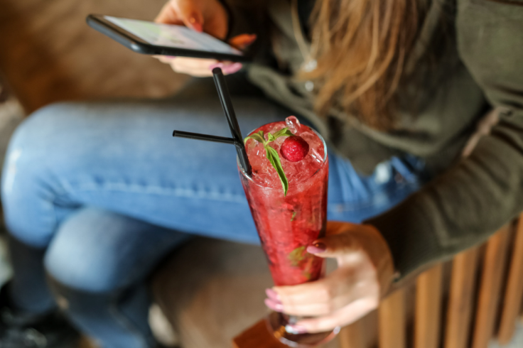 woman drinking tart cherry juice