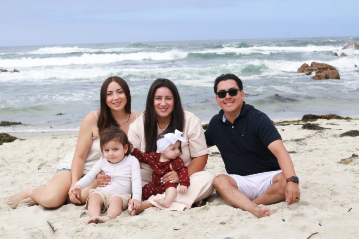 Areli Ruiz with her husband Jose and family