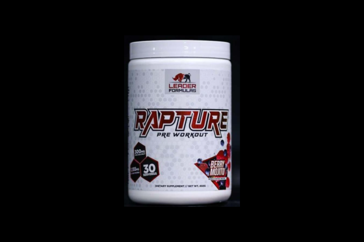 RAPTURE pre-workout packaging