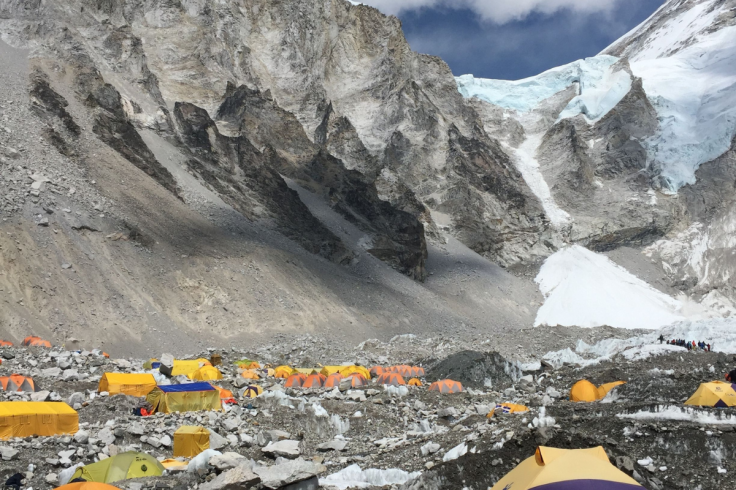 Melting Everest glacier ice