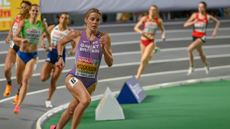 Keely Hodgkinson Running in Speed Suit