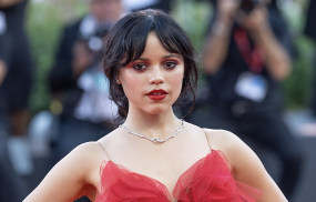 Actress Jenna Ortega at the 81st Venice International Film Festival.