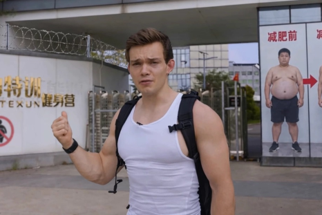 YouTuber Browney during his 50-hour stay at a Chinese weight-loss camp, which he documented in a vlog