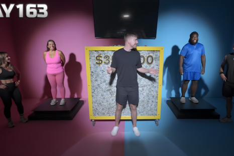 Sara Mosby and Tre Fontana appear in a MrBeast YouTube video documenting their 163-day fitness challenge