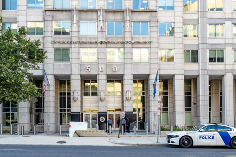 The exterior of a US Immigration and Customs Enforcement building, pictured amid questions over the medical care provided to a woman held in ICE detention